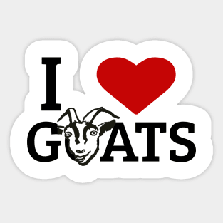 I Love Goats Sticker